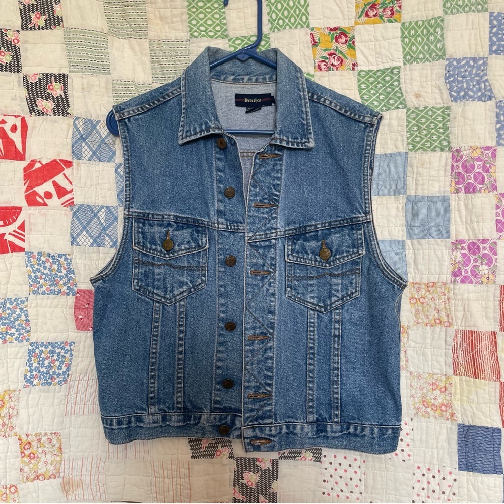 Breeches Denim Biker Vest - M